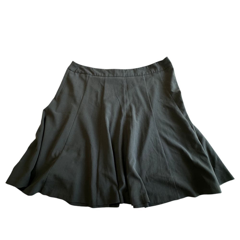 Dressbarn Gored Skirt Womens Size 22W Black A-Line Back Zip Knee Length‎ Party